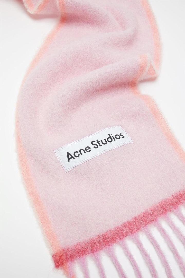 ACNE STUDIOS Wool Mohair Narrow Scarf Pink - Dale