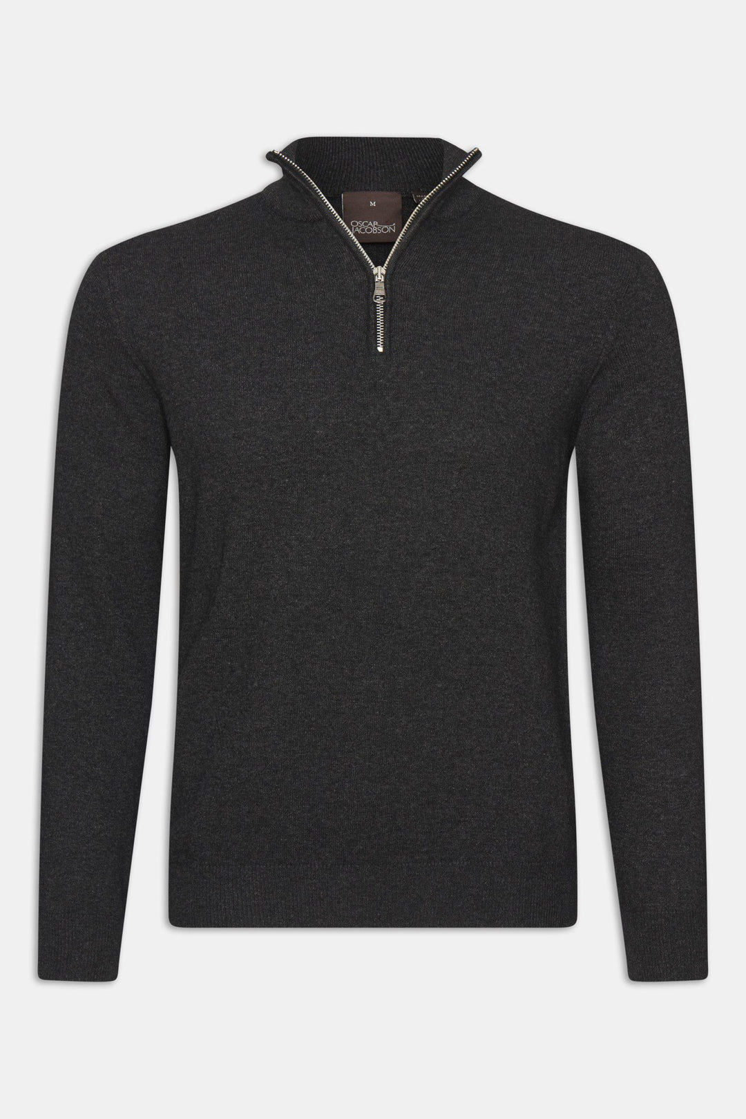 OSCAR JACOBSON Patton Half Zip Dark Grey - Dale