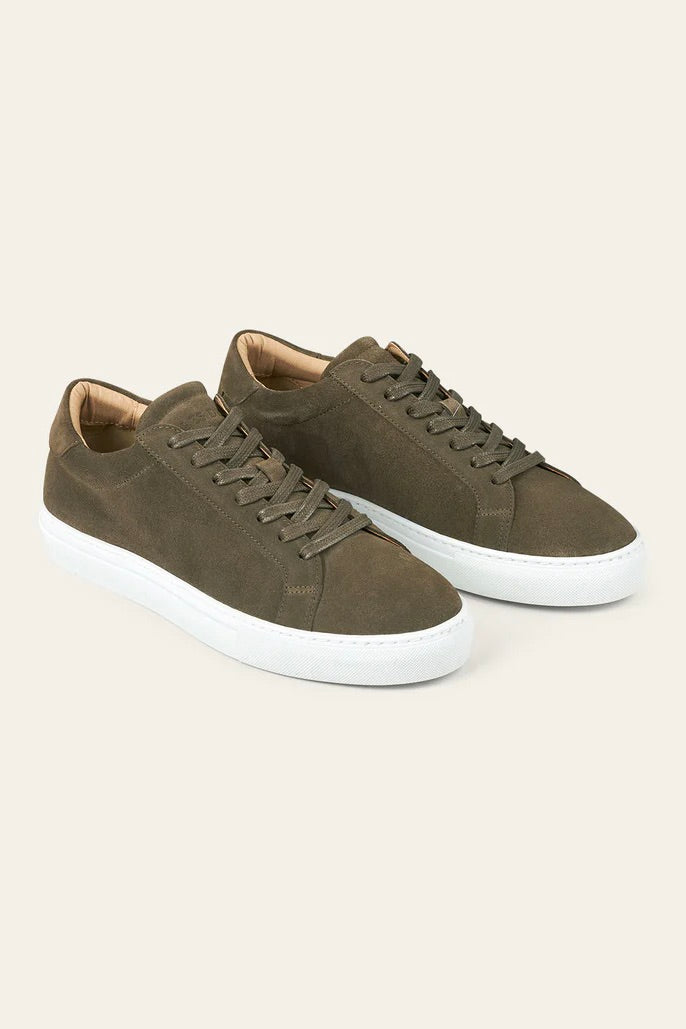 LES DEUX - Theodor Suede Sneaker - Olive Night - Dale
