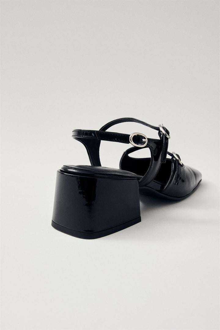 ALOHAS Withnee Onix Black Leather Pumps - Dale