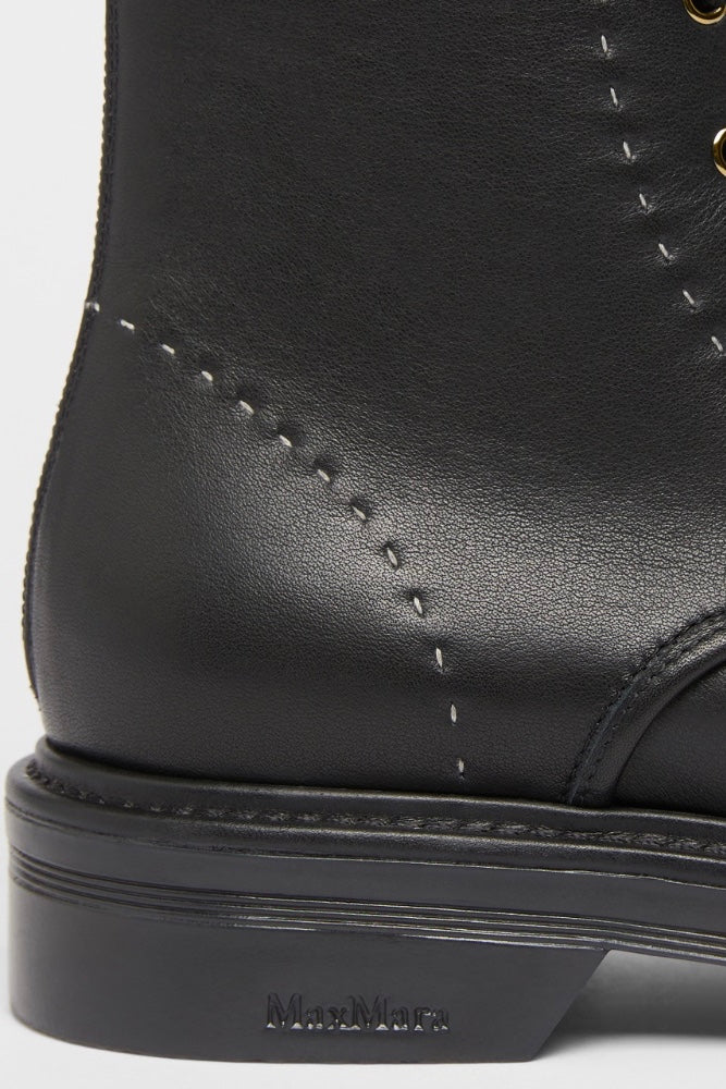 MAX MARA Leather Combat Boots - Dale
