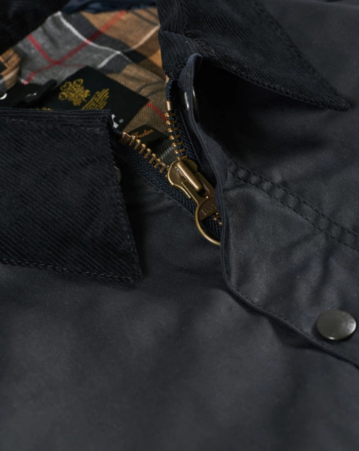 BARBOUR Ashby Waxed Jacket Navy - Dale