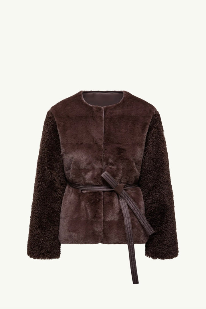 MONCLER Jouillat Teddy Short Down Jacket Taupe - Dale