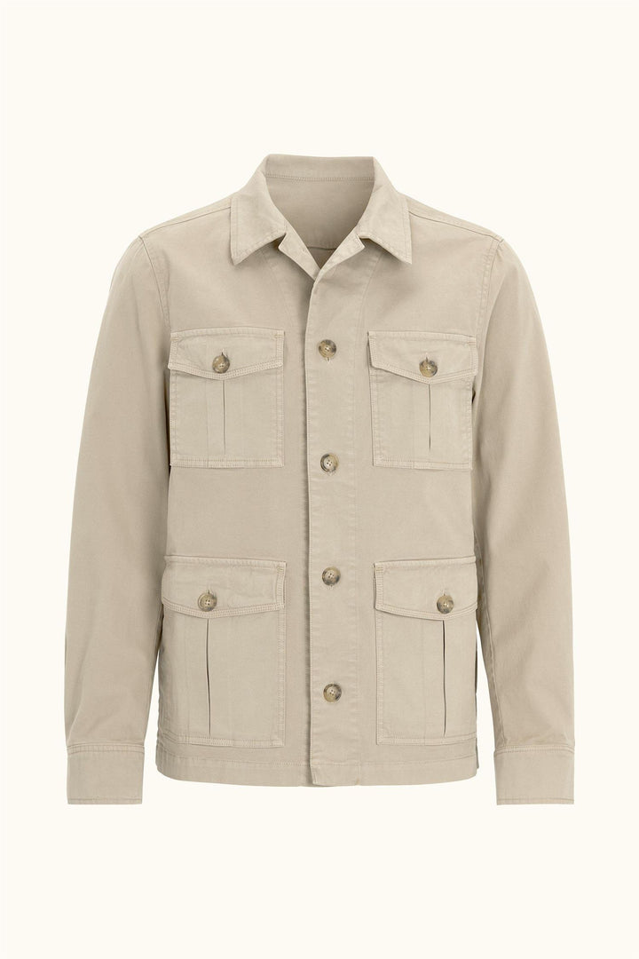OSCAR JACOBSON Safari Shirt Jacket Dusty Beige - Dale
