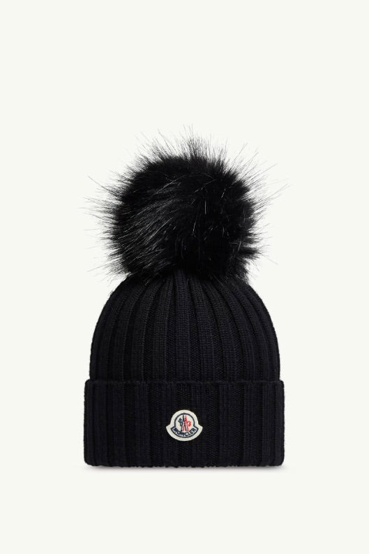 MONCLER Wool Beanie with Pom Pom - Dale