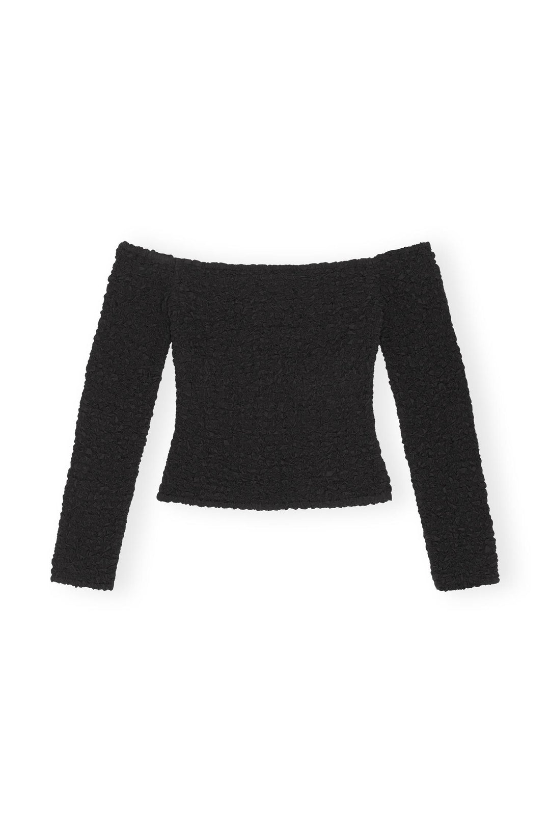 GANNI Cotton Poplin Off-shoulder Smock Blouse - Dale