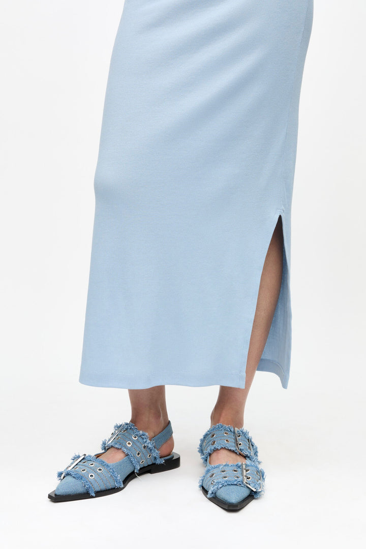 GANNI Feminine Buckle Ballerina Charms Denim - Dale