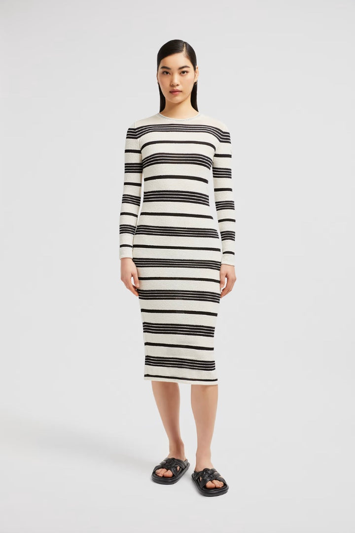 MONCLER Striped Bouclé Midi Dress - Dale