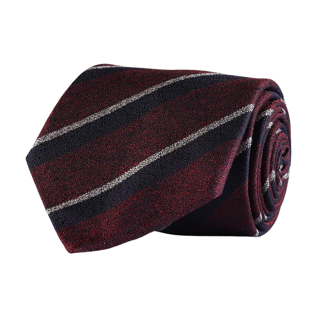 CLASSIC STRIPE TIE WINE RED