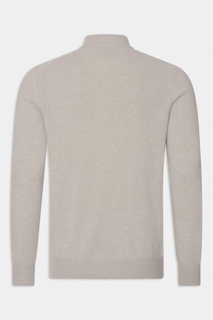 OSCAR JACOBSON Patton Half Zip Brick Beige - Dale