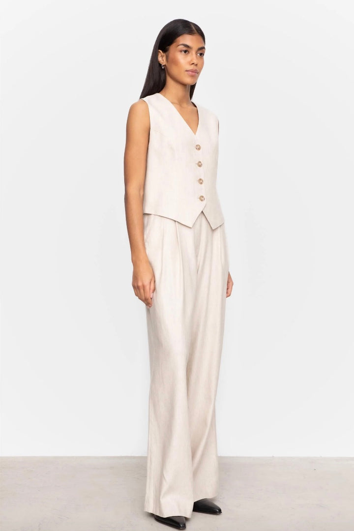 CAMILLA PIHL Vivienne Vest Light Sand Melange - Dale