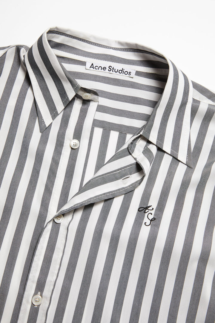 ACNE STUDIOS - STRIPE BUTTON-UP SHIRT BLACK AND WHITE - Dale