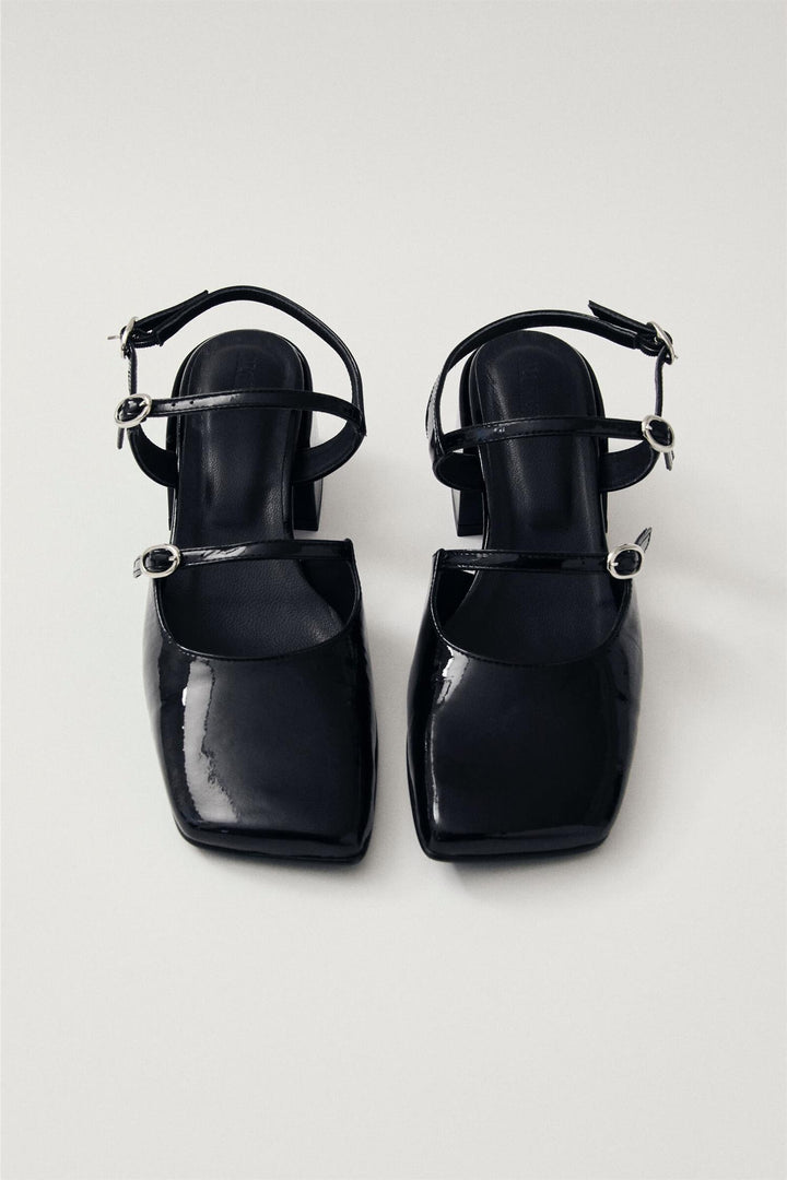 ALOHAS Withnee Onix Black Leather Pumps - Dale