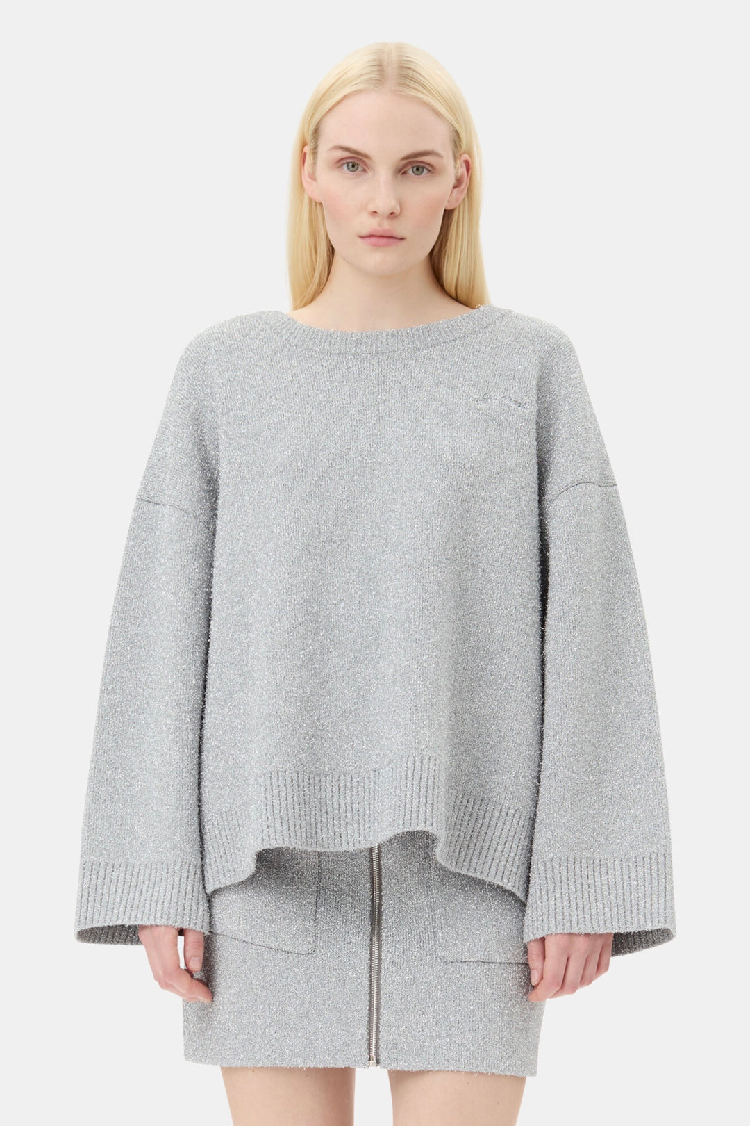 GANNI Sparkle Doubleface O-Neck - Dale