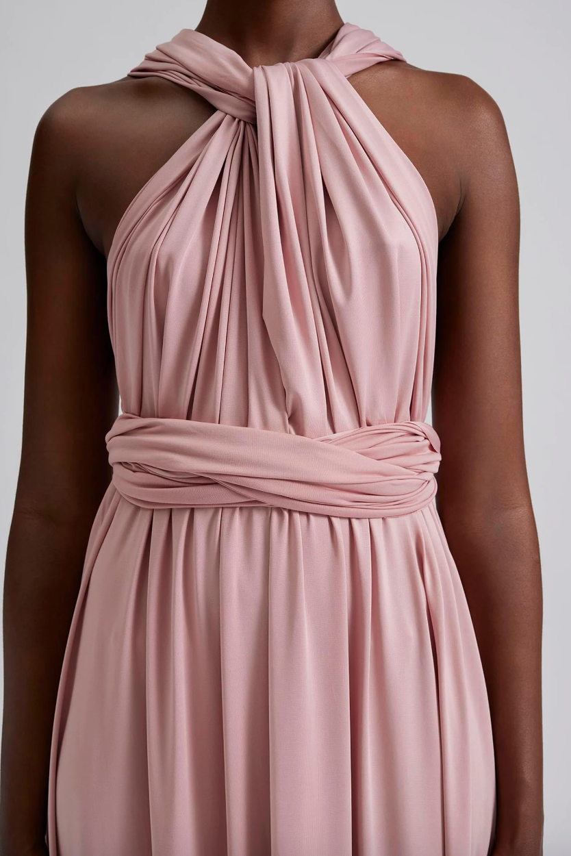 BY MALINA Lola Wrap Dress - Pink - Dale