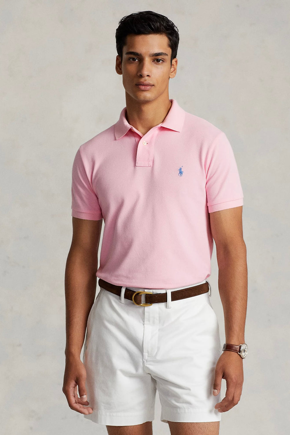 POLO RALPH LAUREN The Iconic Mesh Polo Shirt Carmel Pink - Dale
