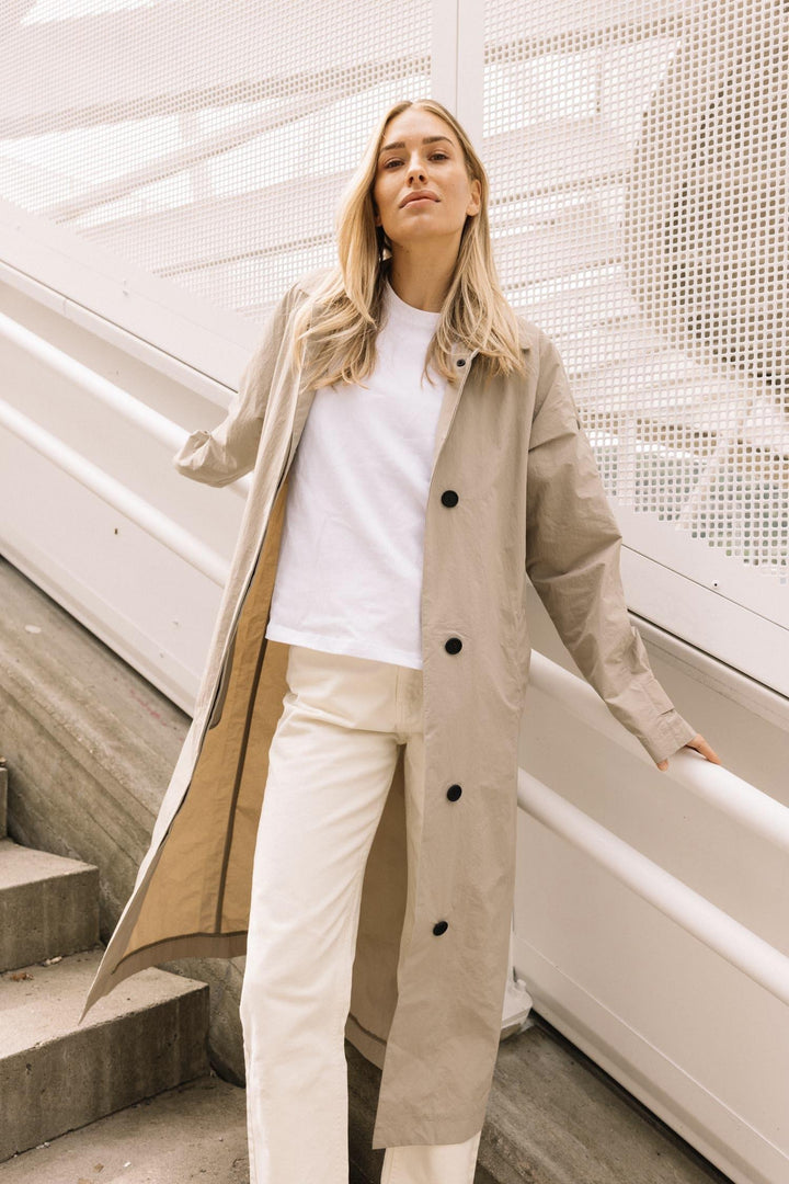 SCANDINAVIAN EDITION Sheer Trenchcoat Khaki - Dale