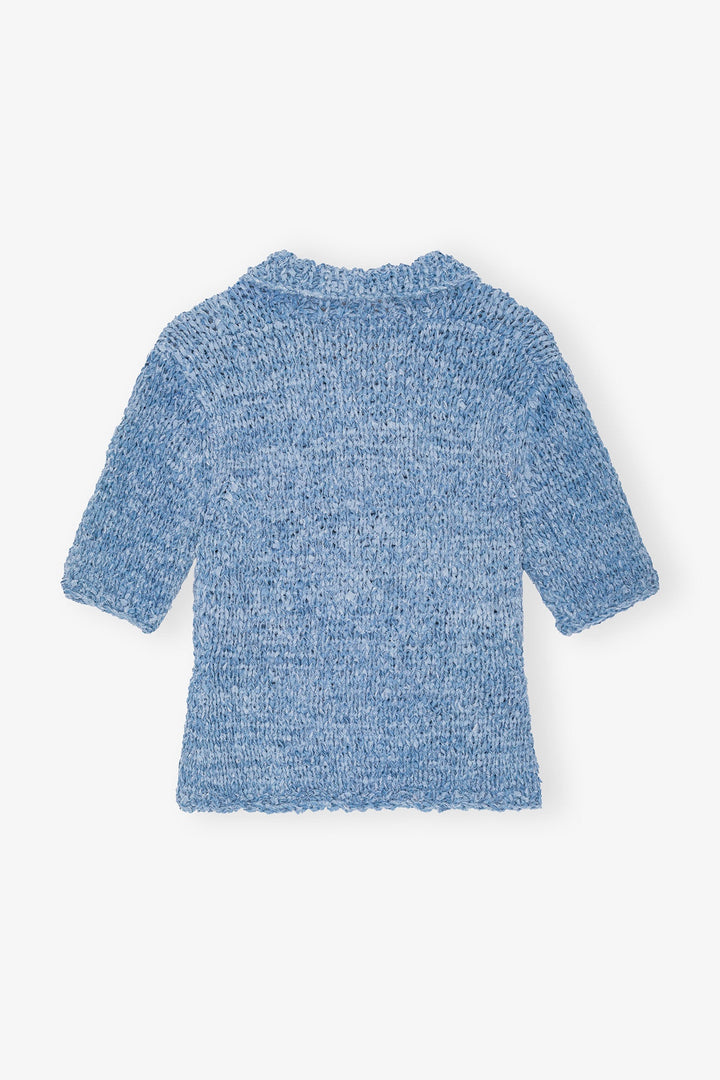 GANNI Denim Handknit Polo - Dale
