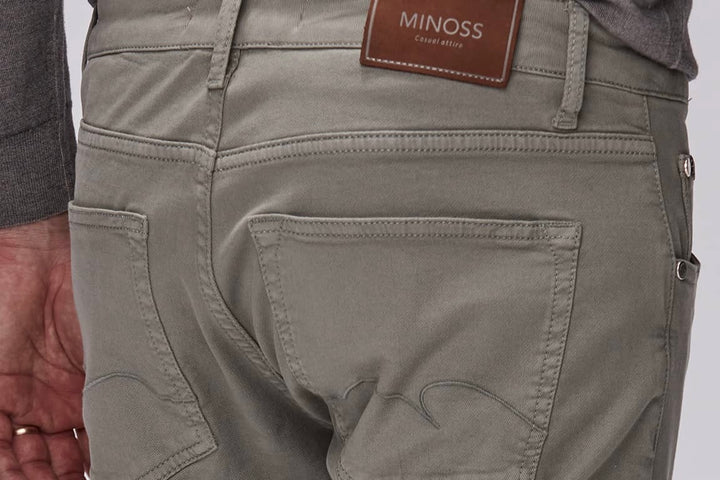MINOSS 5-PKT CLYO STRETCH DUSTY GREEN - Dale