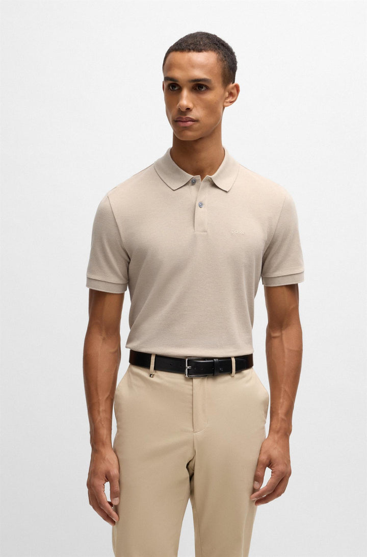 BOSS Pallas Pique Open White - Dale