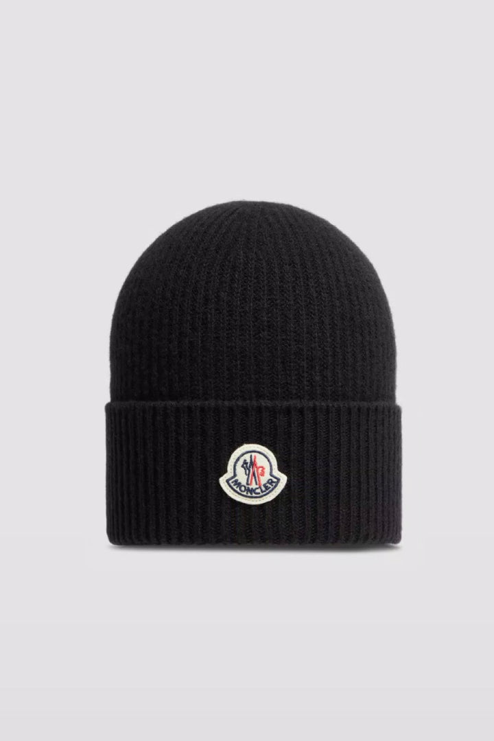 MONCLER Cashmere Blend Beanie Black - Dale