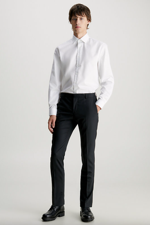 CALVIN KLEIN - STRETCH WOOL SLIM SUIT PANT - Dale
