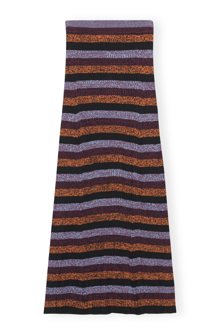 GANNI Sprayed Merino Rib Maxi Skirt - Dale
