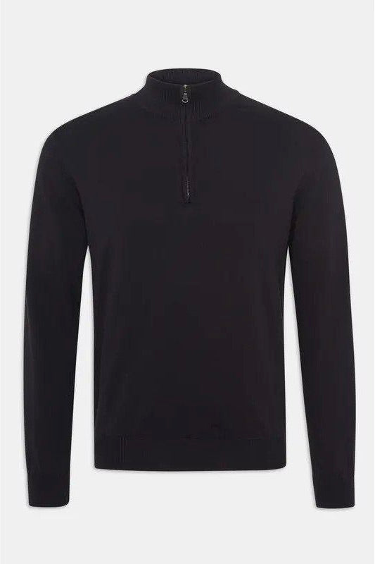 OSCAR JACOBSON Pat Half Zip L-S Navy Sea - Dale