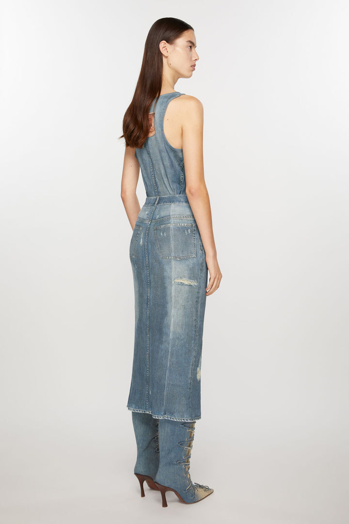 ACNE STUDIOS RIB COTTON PRINT SKIRT - Dale