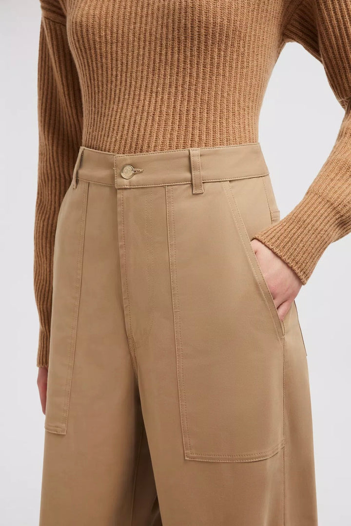 MONCLER Gabardine Trousers Beige - Dale