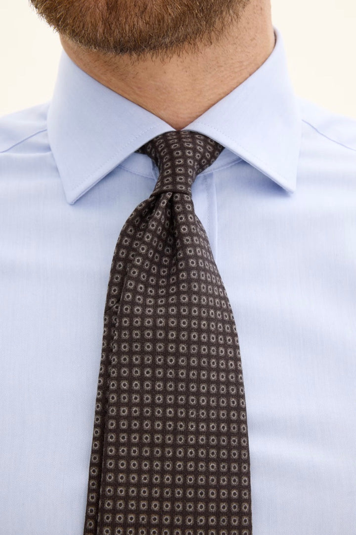 OSCAR JACOBSON Wool Tie Black/Brown - Dale