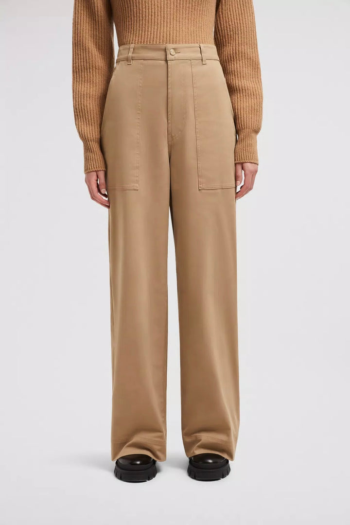 MONCLER Gabardine Trousers Beige - Dale