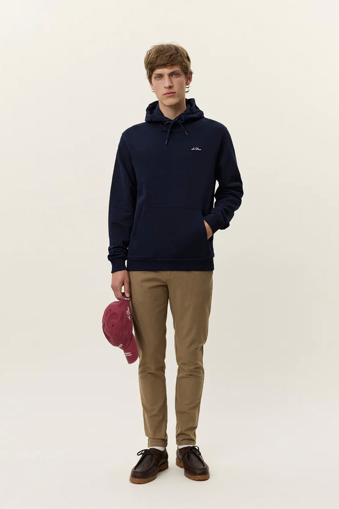 LES DEUX Patch Hoodie Dark Navy - Dale