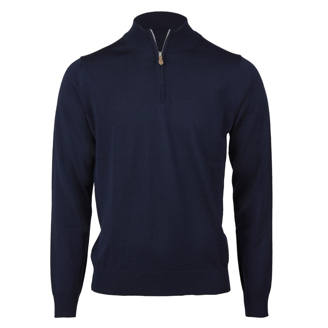 STENSTRÖMS Merino Wool Half Zip Navy - Dale