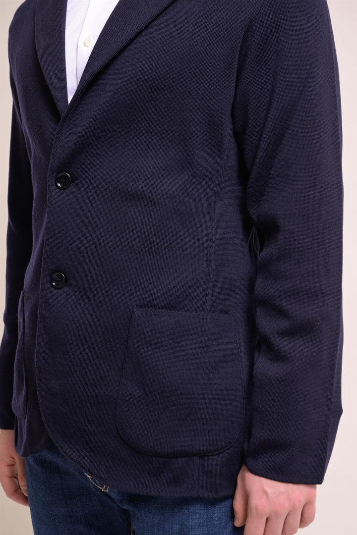 LARDINI Man Knit Jacket Navy - Dale