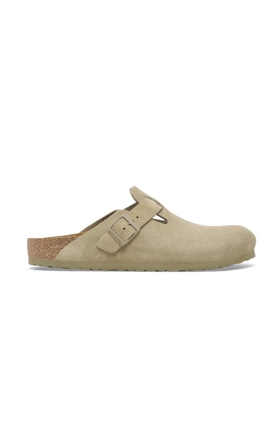 BIRKENSTOCK Boston Suede Leather Faded Khaki - Dale