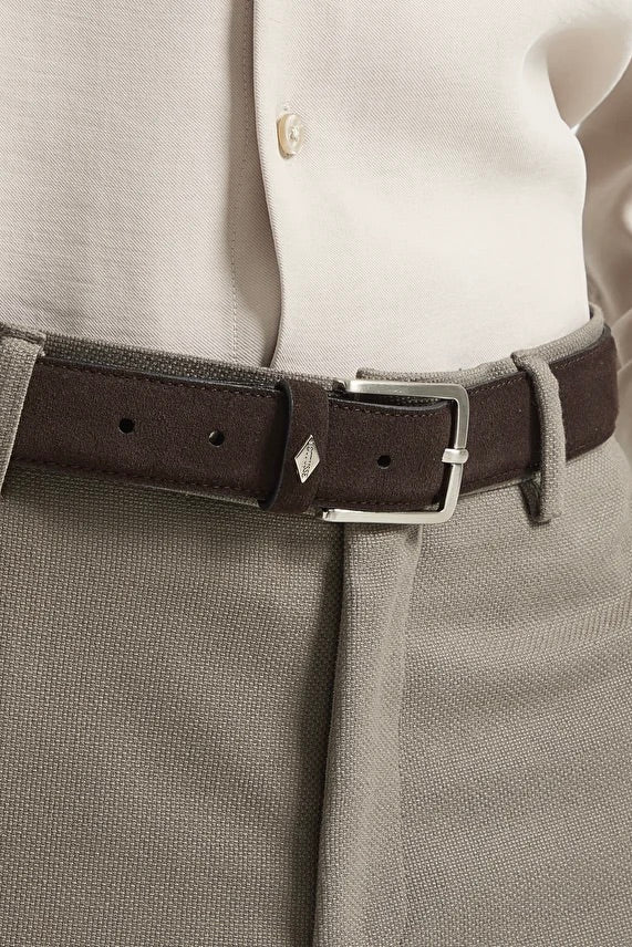 LOTTUSSE Suede Buckle Belt Mocha - Dale