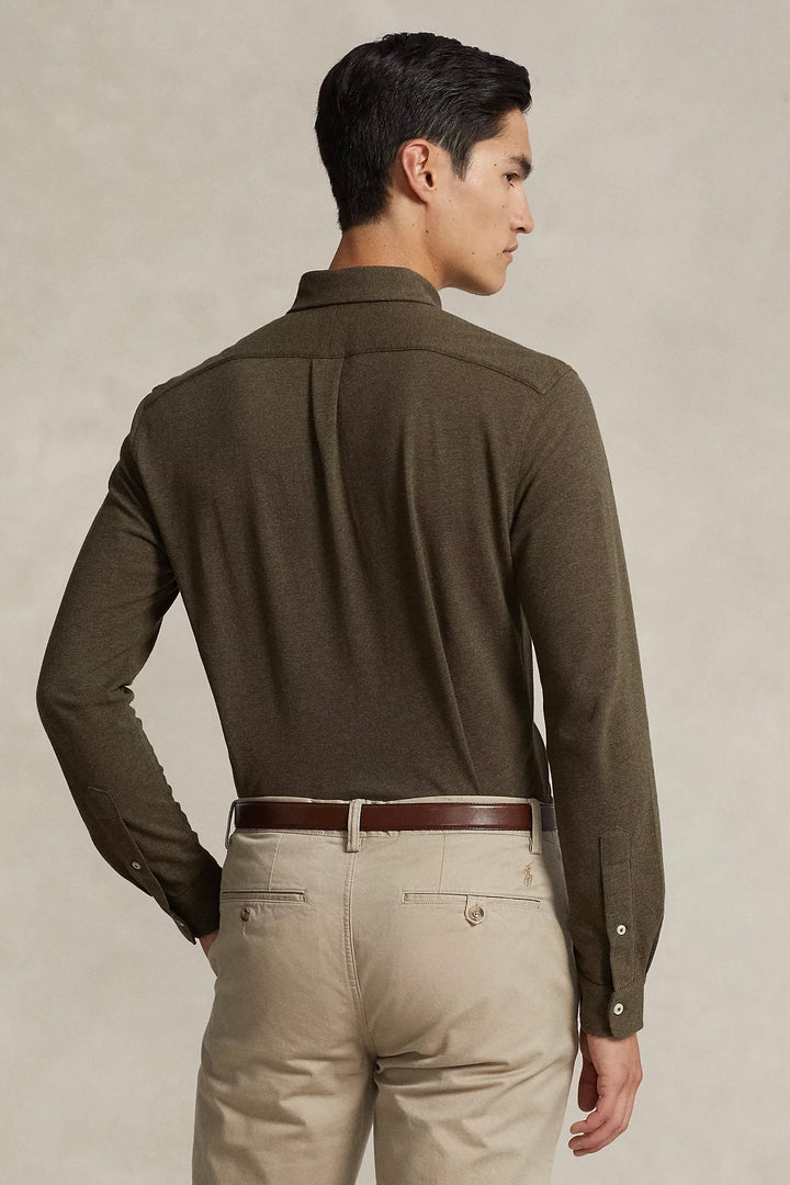 POLO RALPH LAUREN Featherweight Mesh Shirt Olive Heather - Dale