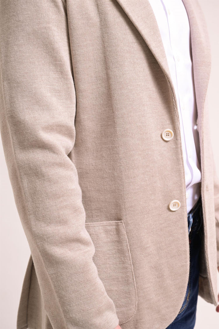 LARDINI Man Knit Jacket Beige - Dale