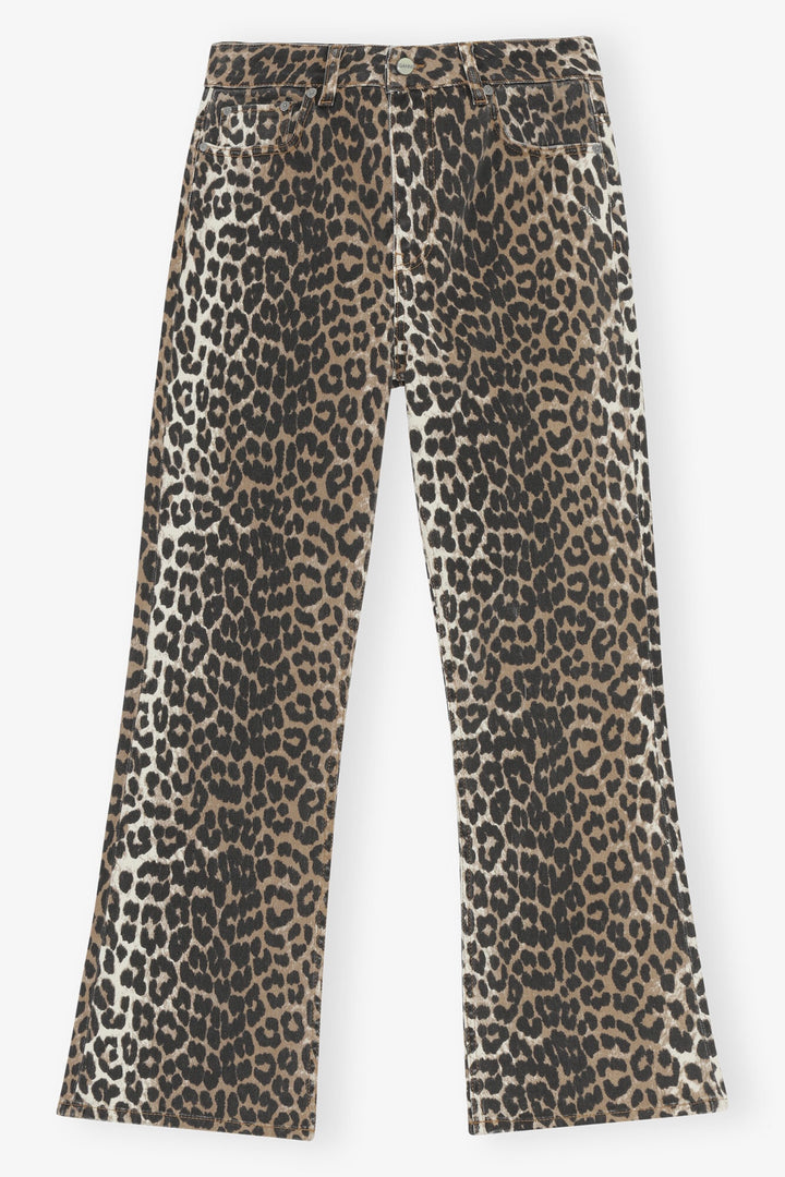 GANNI Print Denim Betzy Cropped - Dale