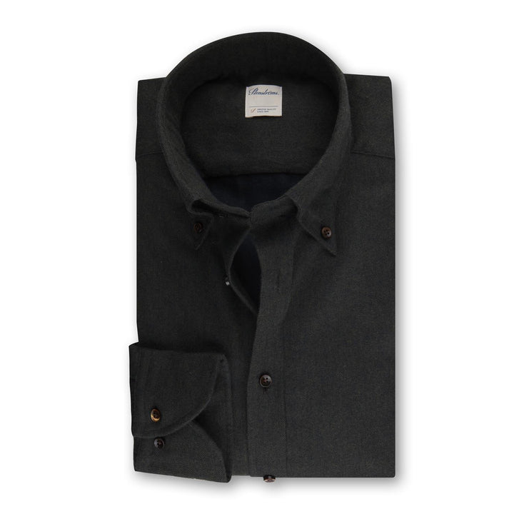 STENSTRÖMS Fitted Body Flannel Dark Green - Dale