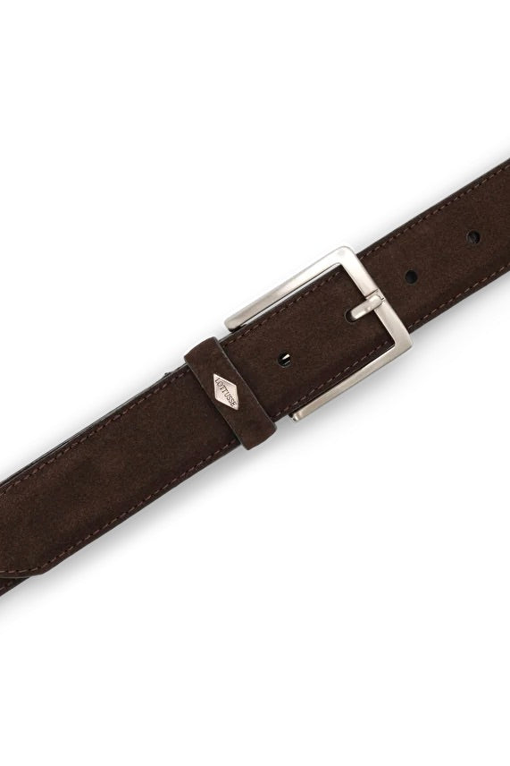 LOTTUSSE Suede Buckle Belt Mocha - Dale