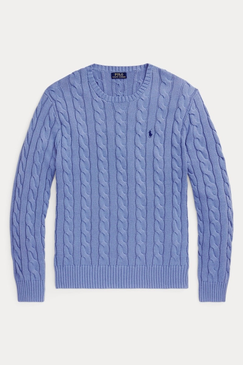 POLO RALPH LAUREN Cable-Knit Cotton Sweater New Litchfield Blue - Dale