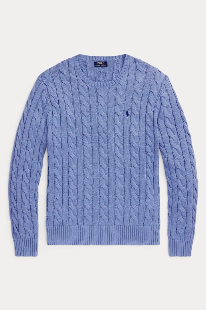 POLO RALPH LAUREN Cable-Knit Cotton Sweater New Litchfield Blue - Dale