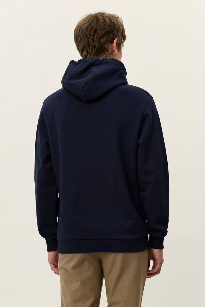 LES DEUX Patch Hoodie Dark Navy - Dale