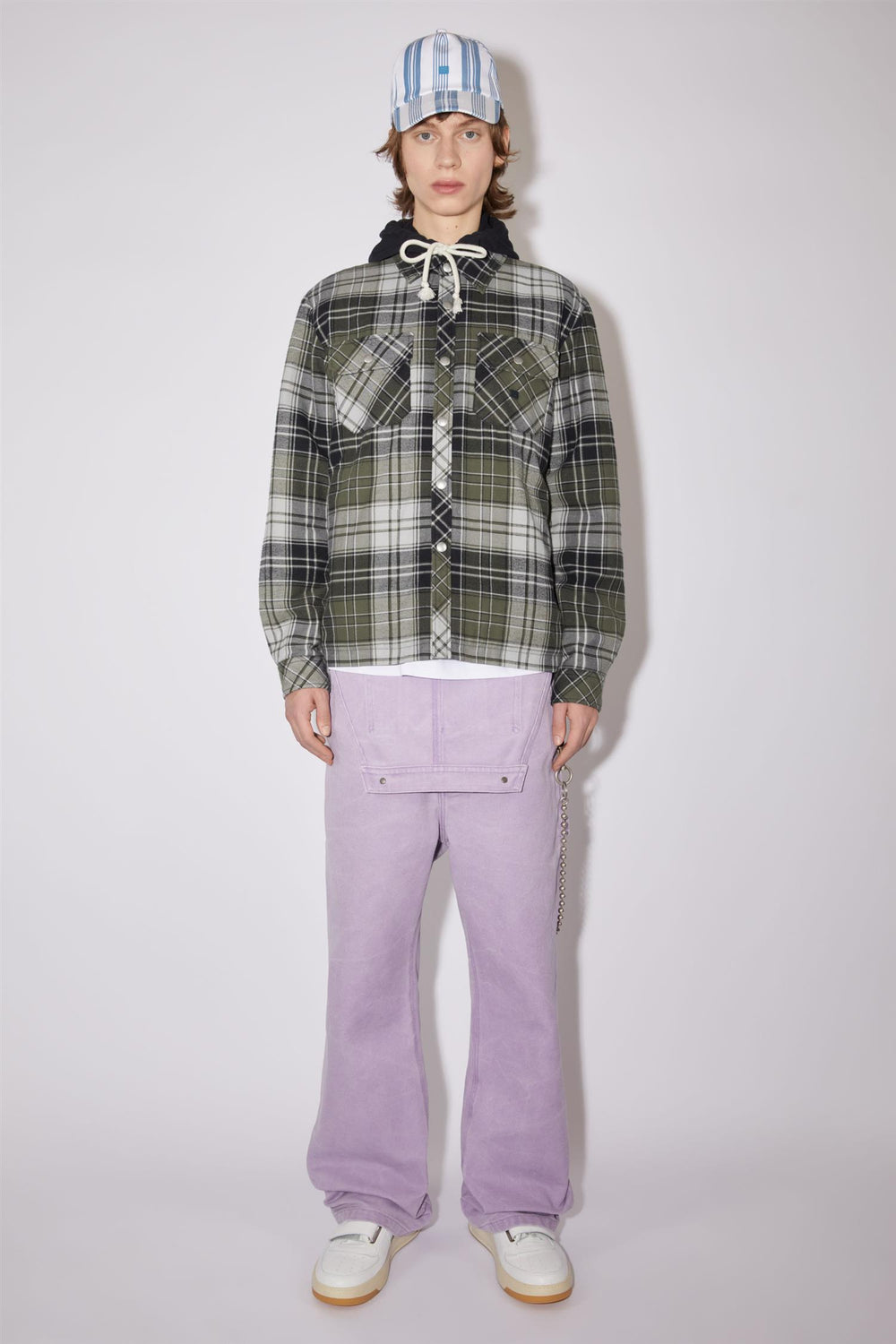 ACNE STUDIOS CHECK HOODED JACKET - Dale