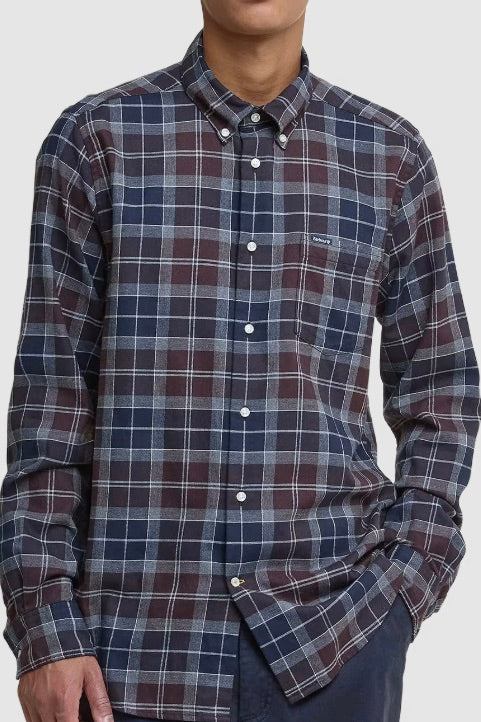 BARBOUR Fortrose Tailored Fit Shirt Midnight Oak Tartan - Dale