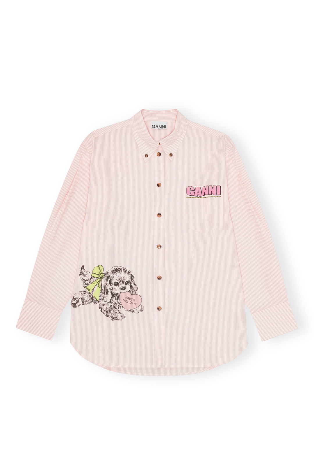 Stripe Cotton Oversized Shirt