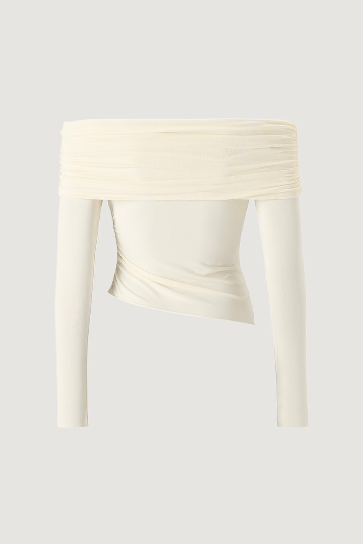 AVORA Off-shoulder Top Offwhite - Dale