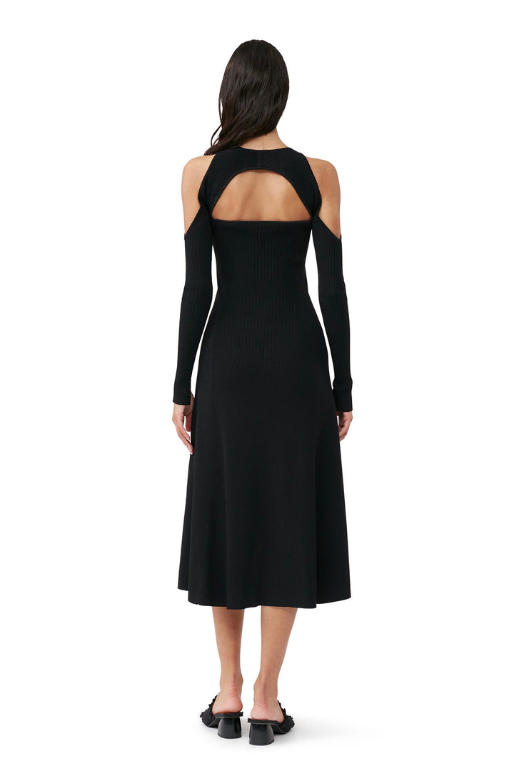 GANNI Melange Open Back Midi Dress - Dale